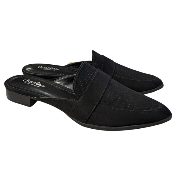 Charles by Charles David Leather Perforated Mules - Picture 2 of 7